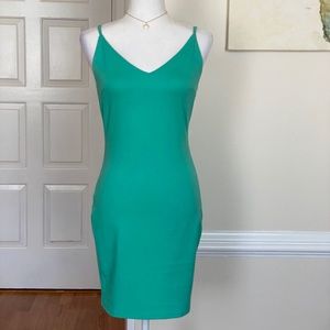 Fashion Nova - V-Neck Teal Strap Mini Dress